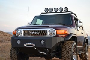 Toyota FJ Cruiser Front Bumper - Body Armor 4x4 - Pro Series Winch - Black - `07-`14